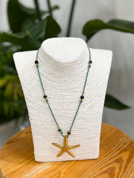 COLLAR CORDON MARRÓN ESTRELLA DE MAR